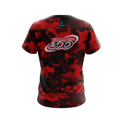 Columbia 300 Military Red CoolWick Bowling Jersey - Image 2