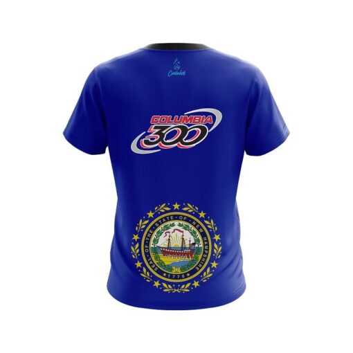 Columbia 300 New Hampshire Flag CoolWick Bowling Jersey - Image 2