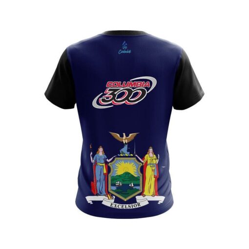 Columbia 300 New York Flag CoolWick Bowling Jersey - Image 2