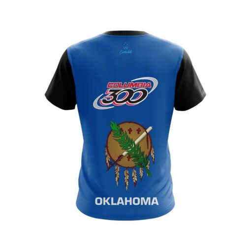 Columbia 300 Oklahoma Flag CoolWick Bowling Jersey - Image 2