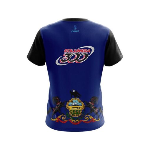 Columbia 300 Pennsylvania Flag CoolWick Bowling Jersey - Image 2