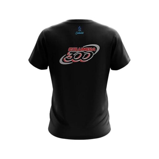 Columbia 300 Plain Black CoolWick Bowling Jersey - Image 2