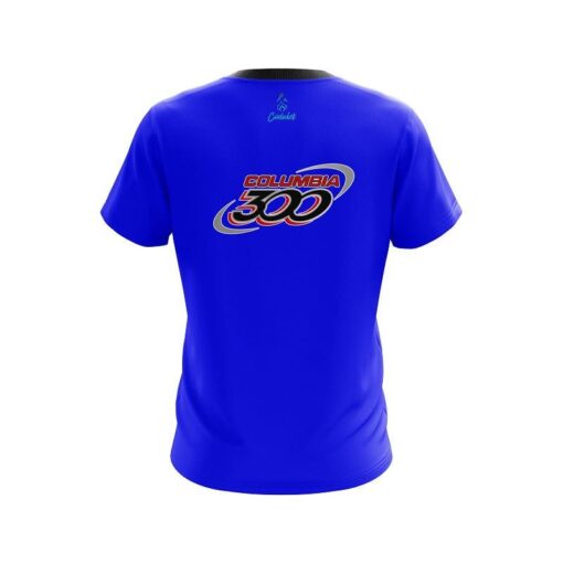 Columbia 300 Plain Blue CoolWick Bowling Jersey - Image 2