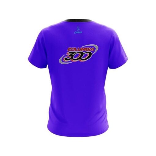 Columbia 300 Plain Purple CoolWick Bowling Jersey - Image 2