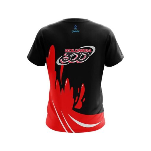 Columbia 300 Red Splash CoolWick Bowling Jersey - Image 2