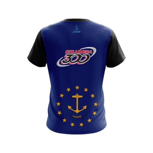 Columbia 300 Rhode Island Flag CoolWick Bowling Jersey - Image 2