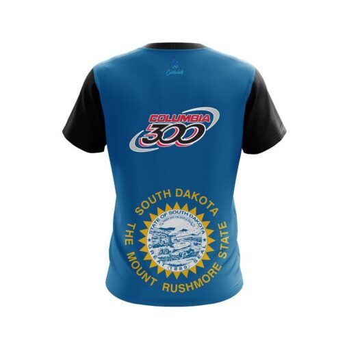 Columbia 300 South Dakota Flag CoolWick Bowling Jersey - Image 2