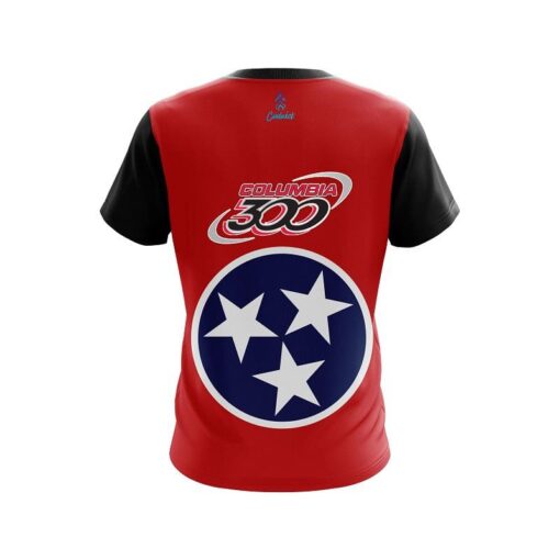 Columbia 300 Tennessee Flag CoolWick Bowling Jersey - Image 2