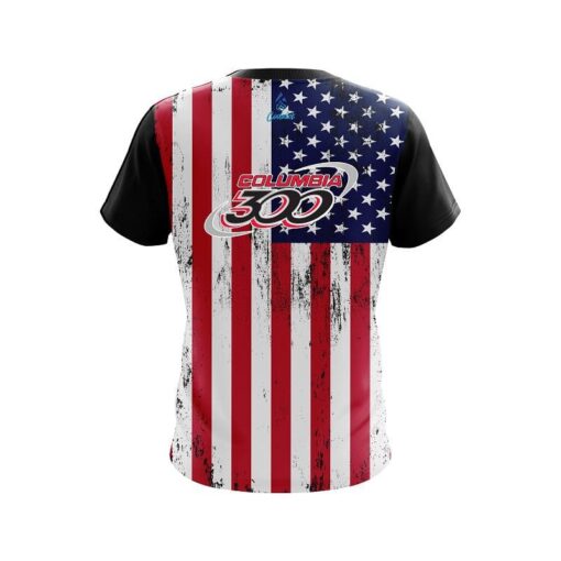 Columbia 300 USA Flag CoolWick Bowling Jersey - Image 2