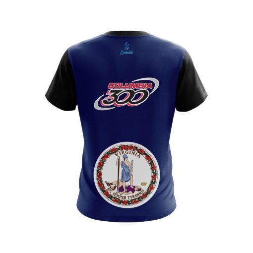 Columbia 300 Virginia Flag CoolWick Bowling Jersey - Image 2