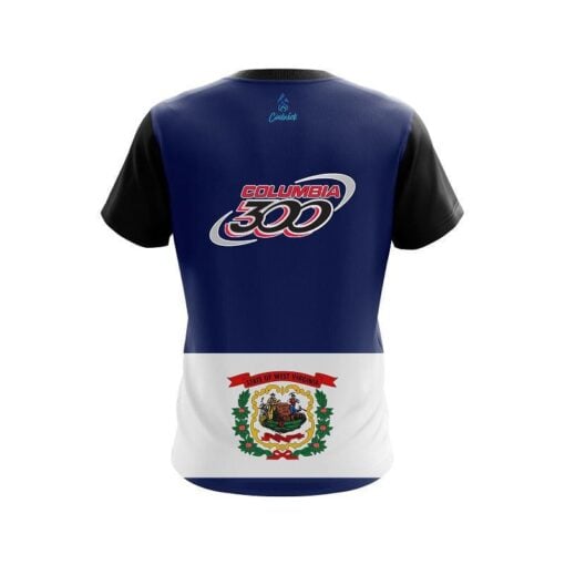 Columbia 300 West Virginia Flag CoolWick Bowling Jersey - Image 2