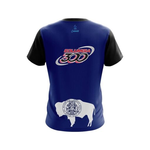 Columbia 300 Wyoming  Flag CoolWick Bowling Jersey - Image 2