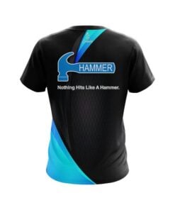 Alternative view of Hammer Carbon Aqua Swirl CoolWick Bowling Jersey