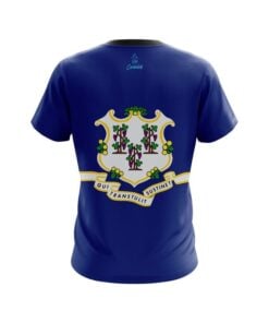 Alternative view of Plain Connecticut Flag CoolWick Bowling Jersey
