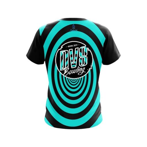DV8 Aqua Swirl CoolWick Bowling Jersey - Image 2