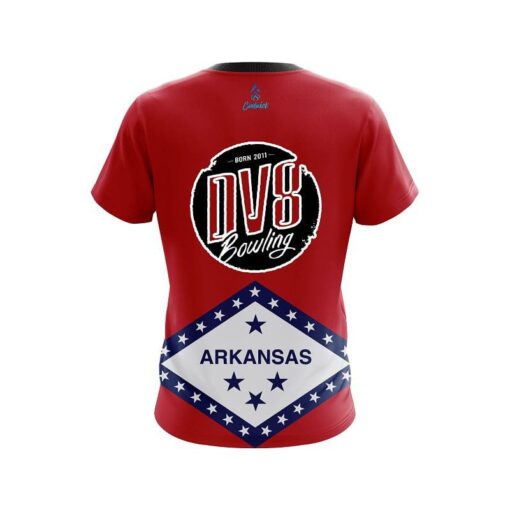 DV8 Arkansas Flag CoolWick Bowling Jersey - Image 2