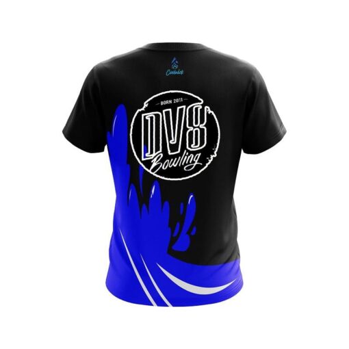 DV8 Blue Splash CoolWick Bowling Jersey - Image 2