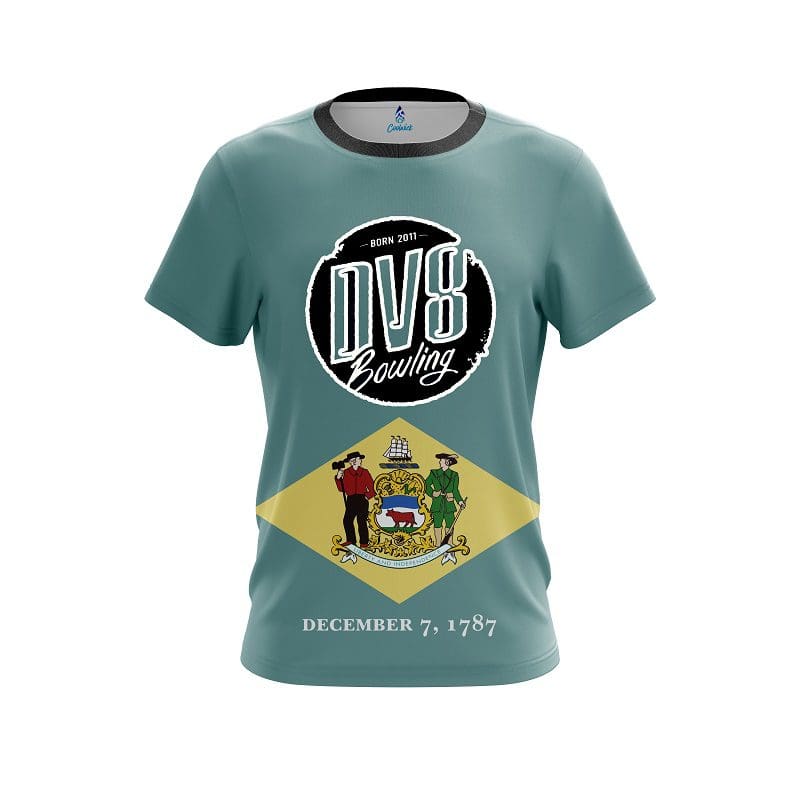 DV8 Delaware Flag CoolWick Bowling Jersey