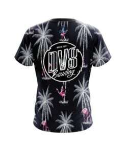 Alternative view of DV8 Flamingo Palms CoolWick Bowling Jersey