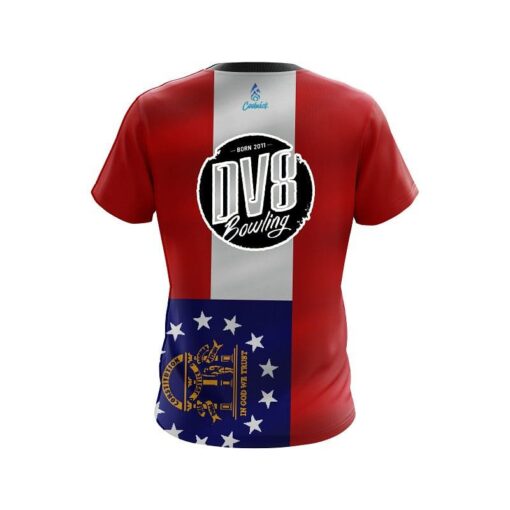 DV8 Georgia Flag CoolWick Bowling Jersey - Image 2