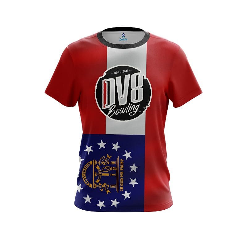 DV8 Georgia Flag CoolWick Bowling Jersey