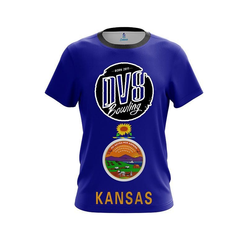 DV8 Kansas Flag CoolWick Bowling Jersey