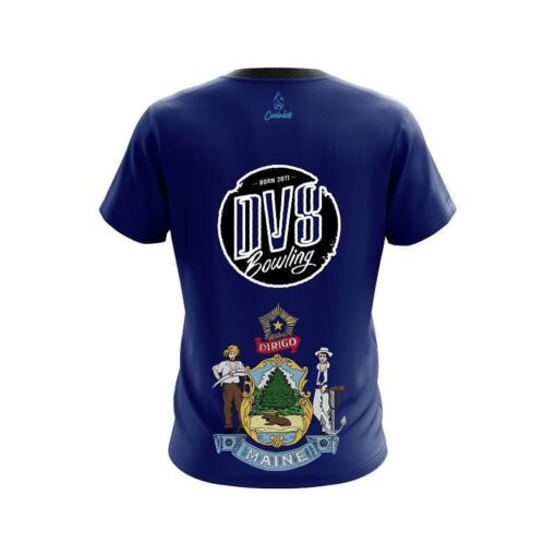 DV8 Maine Flag CoolWick Bowling Jersey - Image 2
