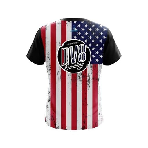 DV8 USA Flag CoolWick Bowling Jersey - Image 2