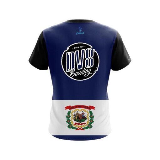 DV8 West Virginia Flag CoolWick Bowling Jersey - Image 2