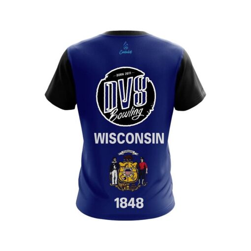 DV8 Wisconsin Flag CoolWick Bowling Jersey - Image 2