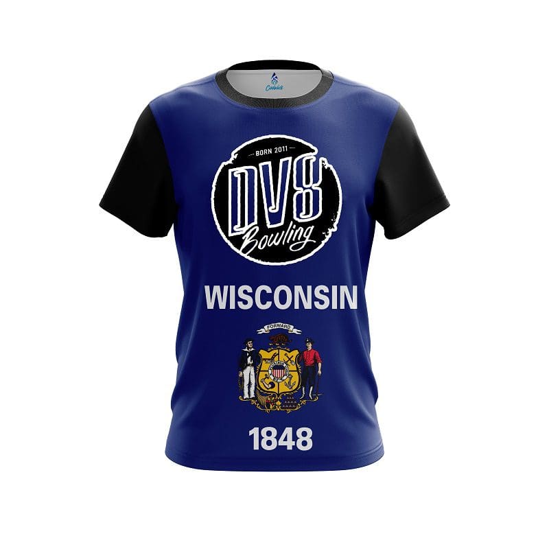 DV8 Wisconsin Flag CoolWick Bowling Jersey