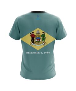 Alternative view of Plain Delaware Flag CoolWick Bowling Jersey