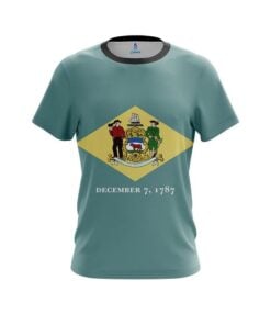 Plain Delaware Flag CoolWick Bowling Jersey