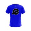 Ebonite Plain Blue CoolWick Bowling Jersey - Image 2