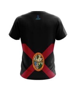 Alternative view of Plain Florida Flag CoolWick Bowling Jersey
