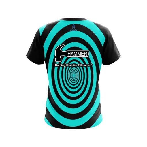 Hammer Aqua Swirl CoolWick Bowling Jersey - Image 2
