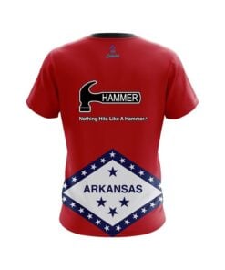 Alternative view of Hammer Arkansas Flag CoolWick Bowling Jersey