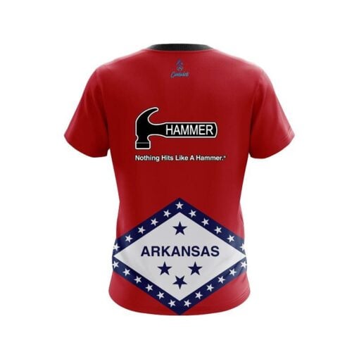 Hammer Arkansas Flag CoolWick Bowling Jersey - Image 2