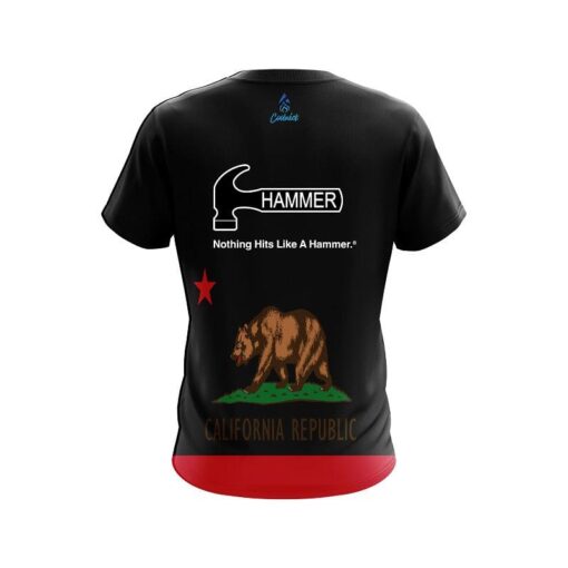 Hammer California Republic Flag CoolWick Bowling Jersey - Image 2