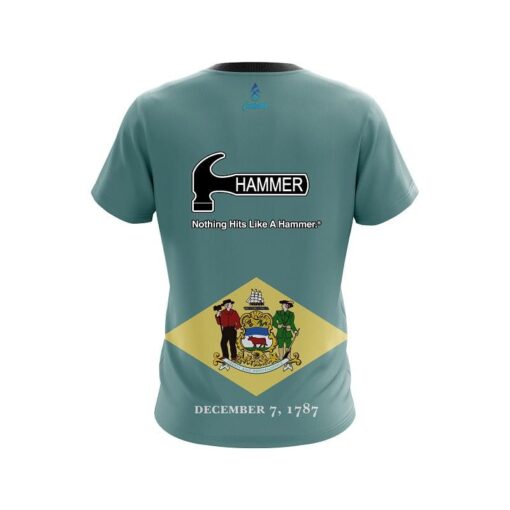 Hammer Delaware Flag CoolWick Bowling Jersey - Image 2