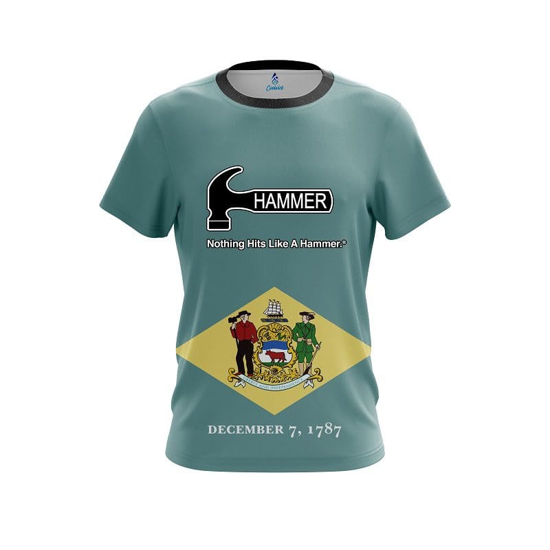 Hammer Delaware Flag CoolWick Bowling Jersey