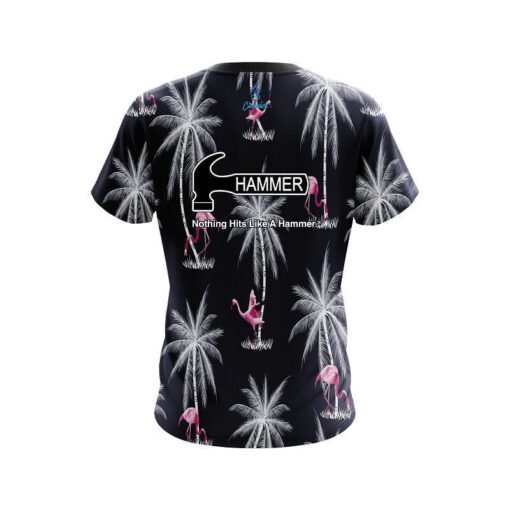 Hammer Flamingo Palms CoolWick Bowling Jersey - Image 2