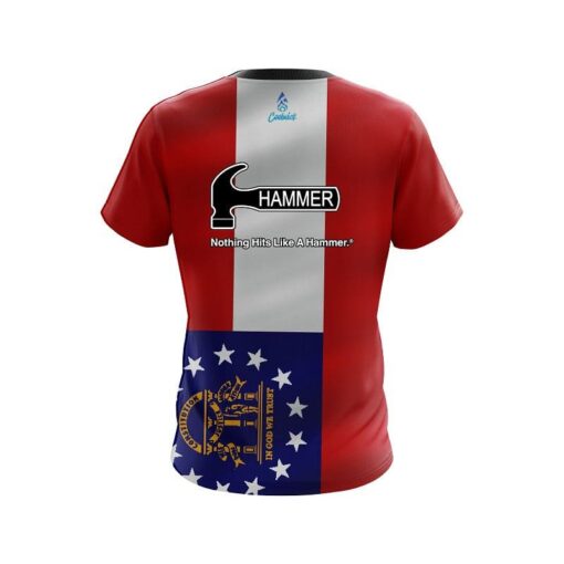 Hammer Georgia Flag CoolWick Bowling Jersey - Image 2