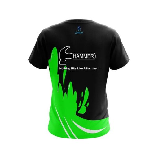 Hammer Green Splash CoolWick Bowling Jersey - Image 2