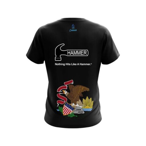 Hammer Illinois Flag CoolWick Bowling Jersey - Image 2