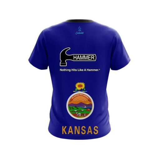 Hammer Kansas Flag CoolWick Bowling Jersey - Image 2