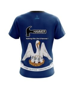 Alternative view of Hammer Louisiana Flag CoolWick Bowling Jersey