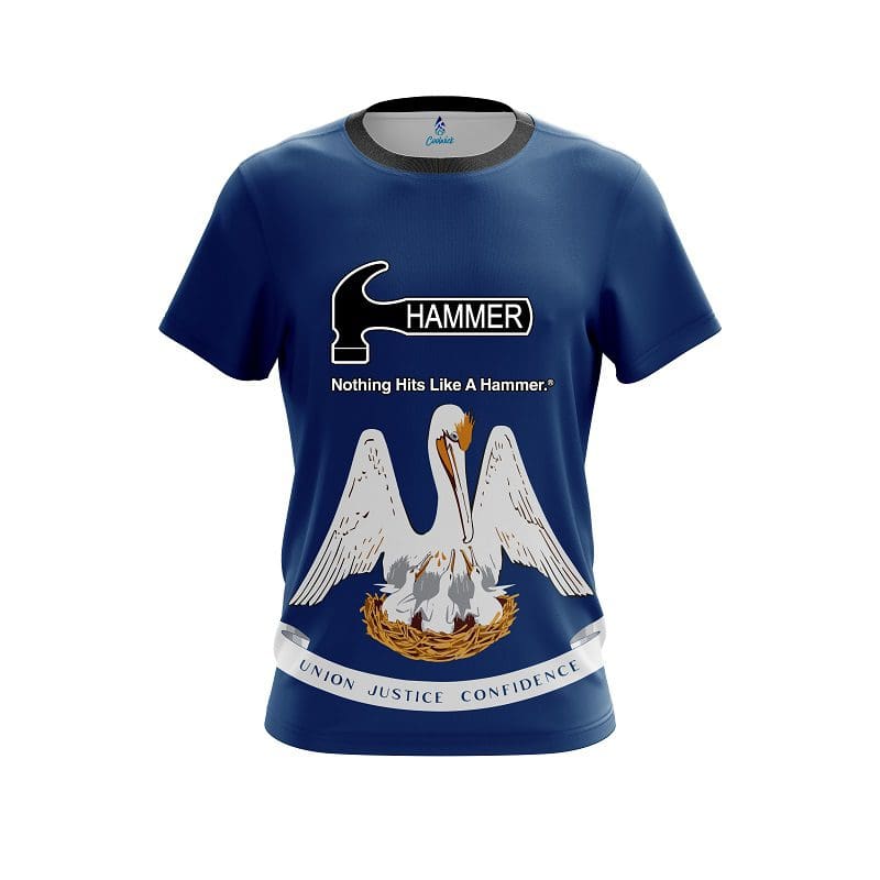 Hammer Louisiana Flag CoolWick Bowling Jersey