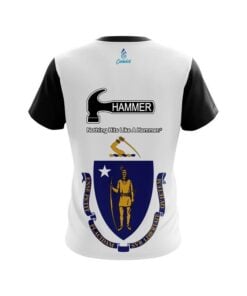 Alternative view of Hammer Masssachucets Flag CoolWick Bowling Jersey