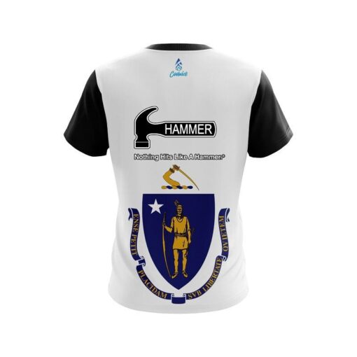 Hammer Masssachucets Flag CoolWick Bowling Jersey - Image 2
